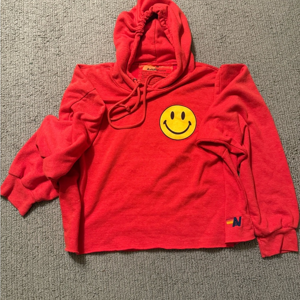 Aviator Nation Vibrant Red Hoodie